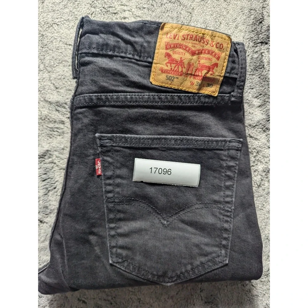 Levi's 502 Taper Fit Jeans Men's Size 30x30 Black